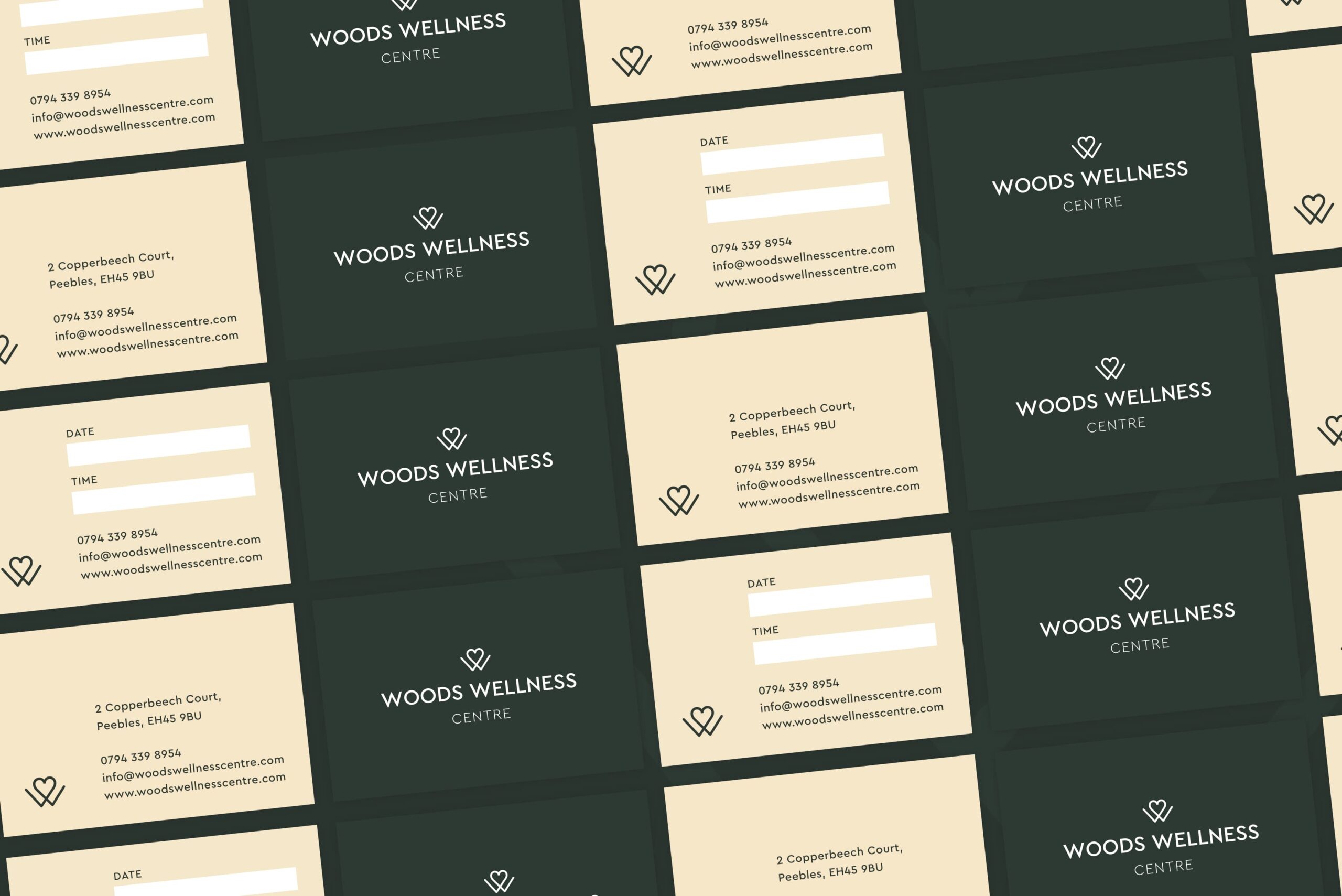 Woods Wellness Centre Appointment cards